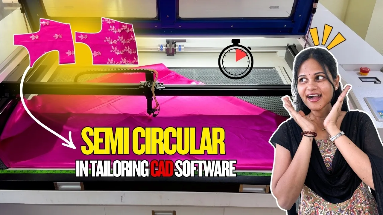 Tailoring CAD software drafting a semi-circular pattern