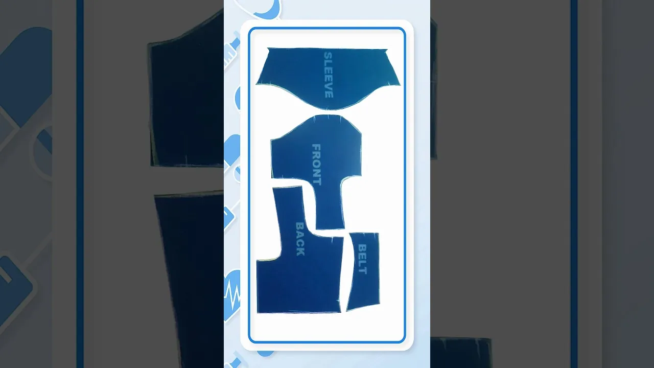 Projector throwing a blouse pattern onto fabric for cutting without paper